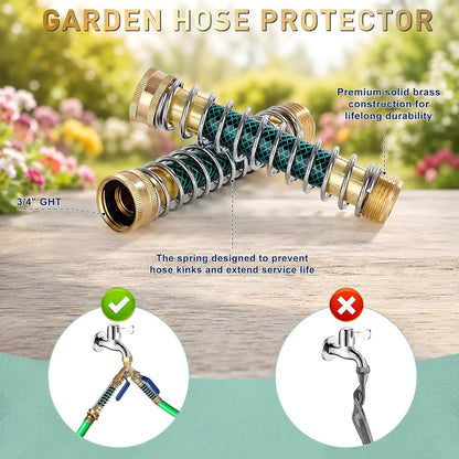 Brass Hose Splitter 2 Way, Heavy Duty Garden Hose Splitter with Shut Off Valves, Y Connector Hose Adapter, No Leak, Includes Washers & Teflon Tape – Dalmbox