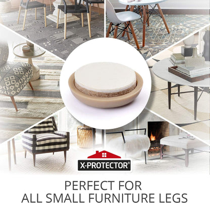 Chair Sliders X-PROTECTOR – Furniture Sliders 40 pcs Carpet Sliders 1” – The Best Furniture Moving Pads – Premium Chair Leg Floor Protectors – Slide Effortlessly with Chair Pads & Protect Your Floor!