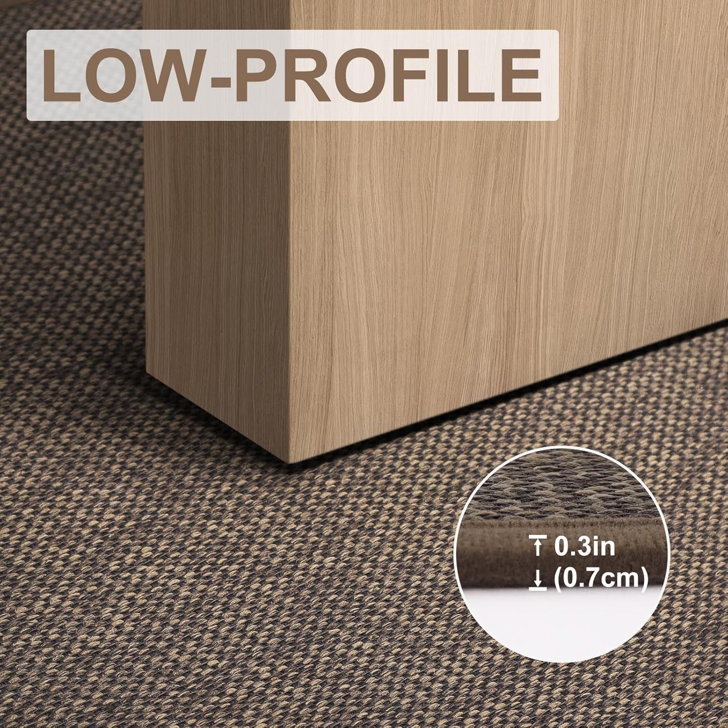 LEKEEPGO Door Mat 17"x29", Non Slip Door Mat Indoor Entrance, Rubber Backing Indoor Door mats Washable Absorbent Low-Profile Doormat Front Entryway Entry Resist Dirt Inside Door Mats, Khaki