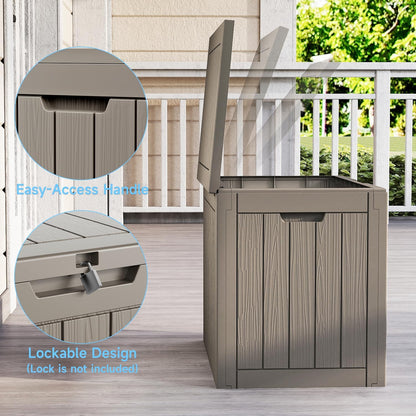 Package Delivery Box, Lockable Resin Outdoor Package, Waterproof Deck Box for Porches, Patios, Indoor & Outdoor Use (70 Gallon, Grey)