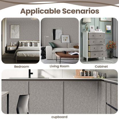 15.7" X 118" Black Silk Wallpaper Embossed Self Adhesive Peel and Stick Wallpaper Contact Paper Removable Waterproof Kitchen Vinyl Wrap Cabinet Furniture Textured Renter Friendly Wall Gift Paper