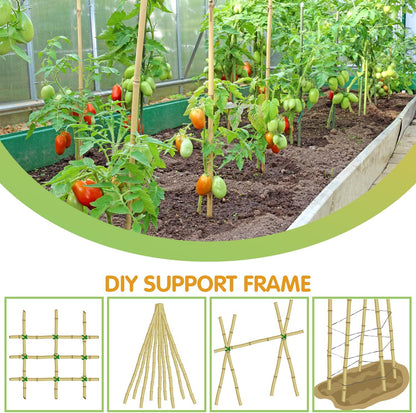 GAGINANG Plant Stakes Natural Garden Bamboo Sticks for Indoor and Outdoor, 20pcs for Tomatoes, Beans, Potted Plants - 18 inches