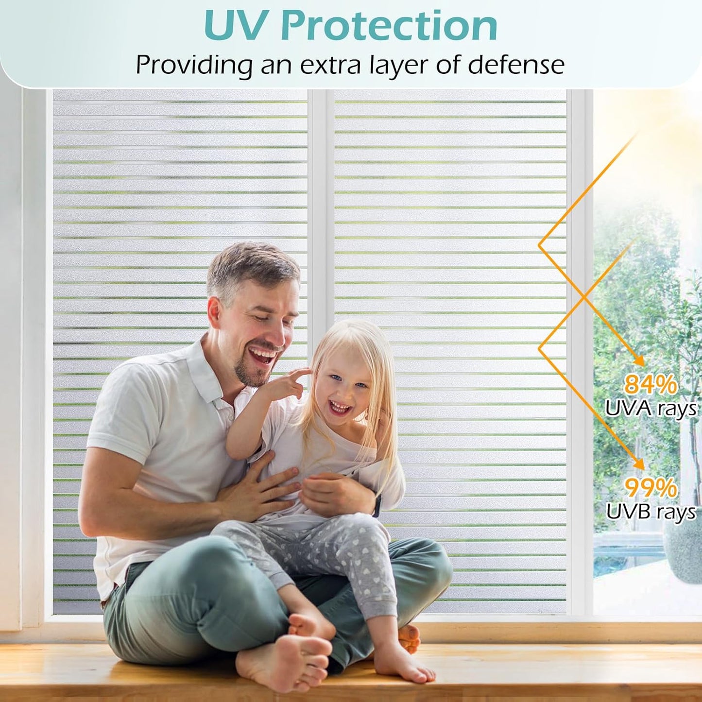 DOWELL Window Privacy Film, Frosted Glass Window Film, Static Cling Non-Adhesive Glass Clings, Sun Blocking Opaque Coverings, Reusable Door Stickers for Bathroom Home Office, Pure, 17.5" x 78.7"