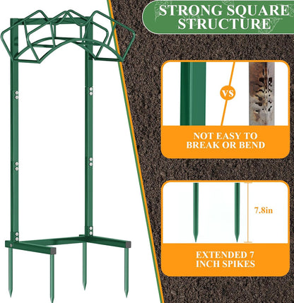 Qatsrin Super Stable Garden Hose Holder, Detachable Water Hose Holders Stand Holds 160-Feet Freestanding Hose Storage Hanger Rack for Outside Yard Lawn Farm (Black)