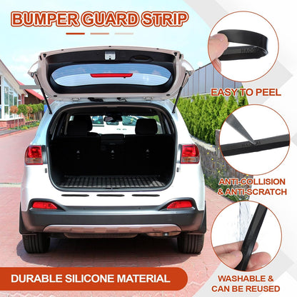 PATIKIL Bumper Guard Strip, 8 Pcs Anti-Collision Patch Anti-Scratch Rear Bumper Protector Trim Self Adhesive Car Side Door Edge Sticker for SUV Pickup Truck, Clear