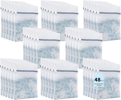 Laundry Bags Mesh Wash Bags for Delicates with Strong Zipper,Upgraded Honeycomb and Fine Mesh Design Delicate Laundry Bag for Clothes, Bras and Socks&Travel Organization (12X16IN, 12PCS)