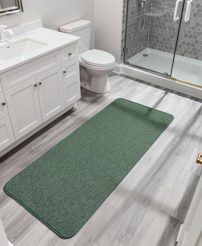 Bath Mat,Ultra Thin Bathroom Rugs,Rubber Bath Mats for Bathroom,No Slip Bath Rugs,Quick Dry,Machine Washable,Low Pile,Absorbent,Shower Outside,Sink,Home Decor Accessories.Grey,1'5"x2'3"(17x27Inch)