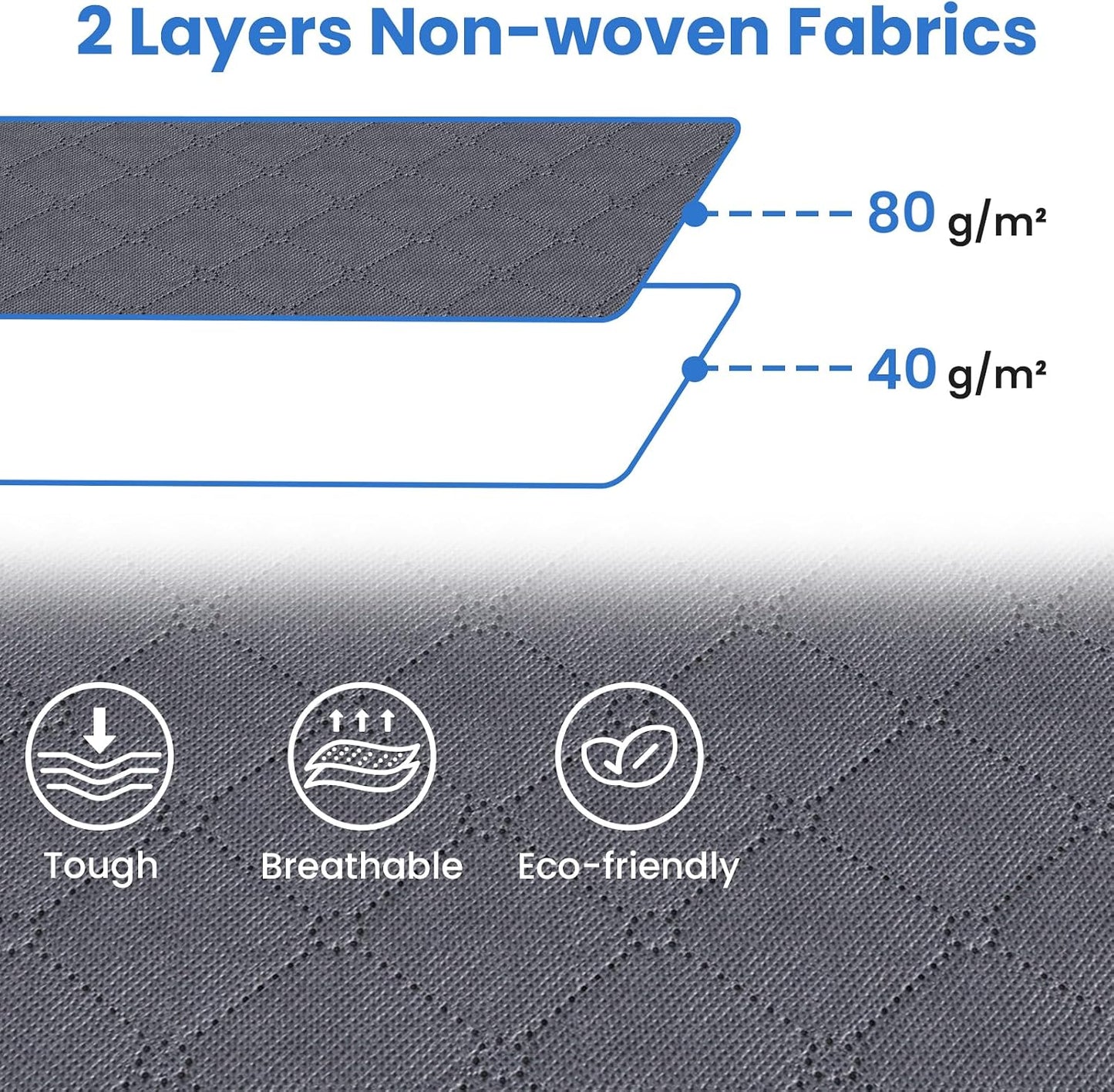 Fab totes 6 Pack Storage Bags for Clothes and Blanket, Foldable Closet Organizers and Storage with Zippers, Clear Window and Handles, Fabric Storage Bins for Sweater, Comforter, Bedding,Linen Sheets
