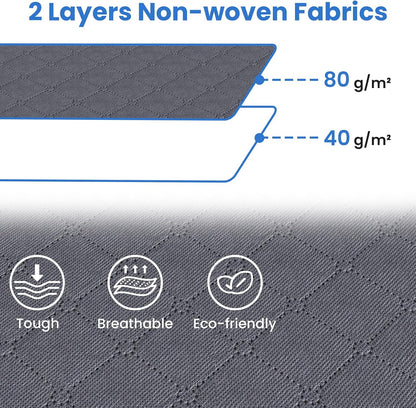 Fab totes 6 Pack Storage Bags for Clothes and Blanket, Foldable Closet Organizers and Storage with Zippers, Clear Window and Handles, Fabric Storage Bins for Sweater, Comforter, Bedding,Linen Sheets