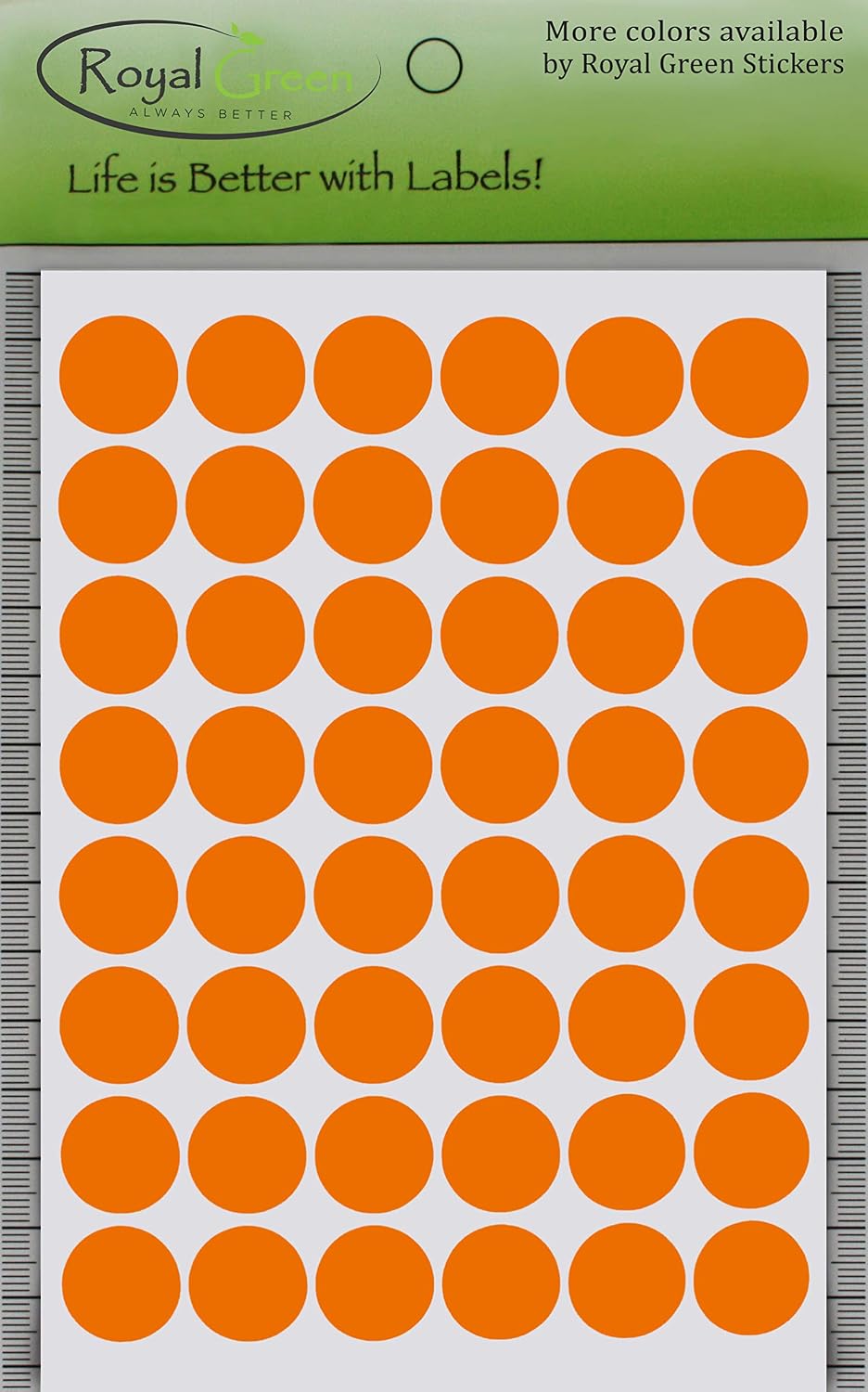 Royal Green Dot Sticker 11/16" Inch (17mm) Colored Labels in Purple - 2400 Pack - Colors B
