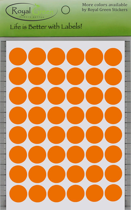 Royal Green Dot Sticker 11/16" Inch (17mm) Colored Labels in Purple - 2400 Pack - Colors B