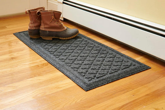Artisan Entry Indoor Mats for Entryway, Durable & Easy to Clean Tray for Boots, Anti-Slip & Water-Resistant for Front Room, Made in The USA, 15" x 36", Blue, by Mats Inc.