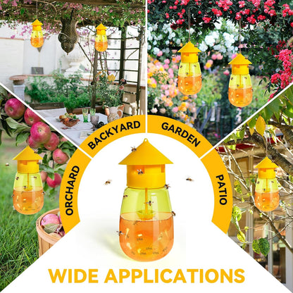 2 Packs Wasp Trap – Extra Large Yellow Jacket Trap Reusable Outdoor Hanging Ground Bee Wasps Killer Traps for Outside Garden, Patio, Backyard, Camping