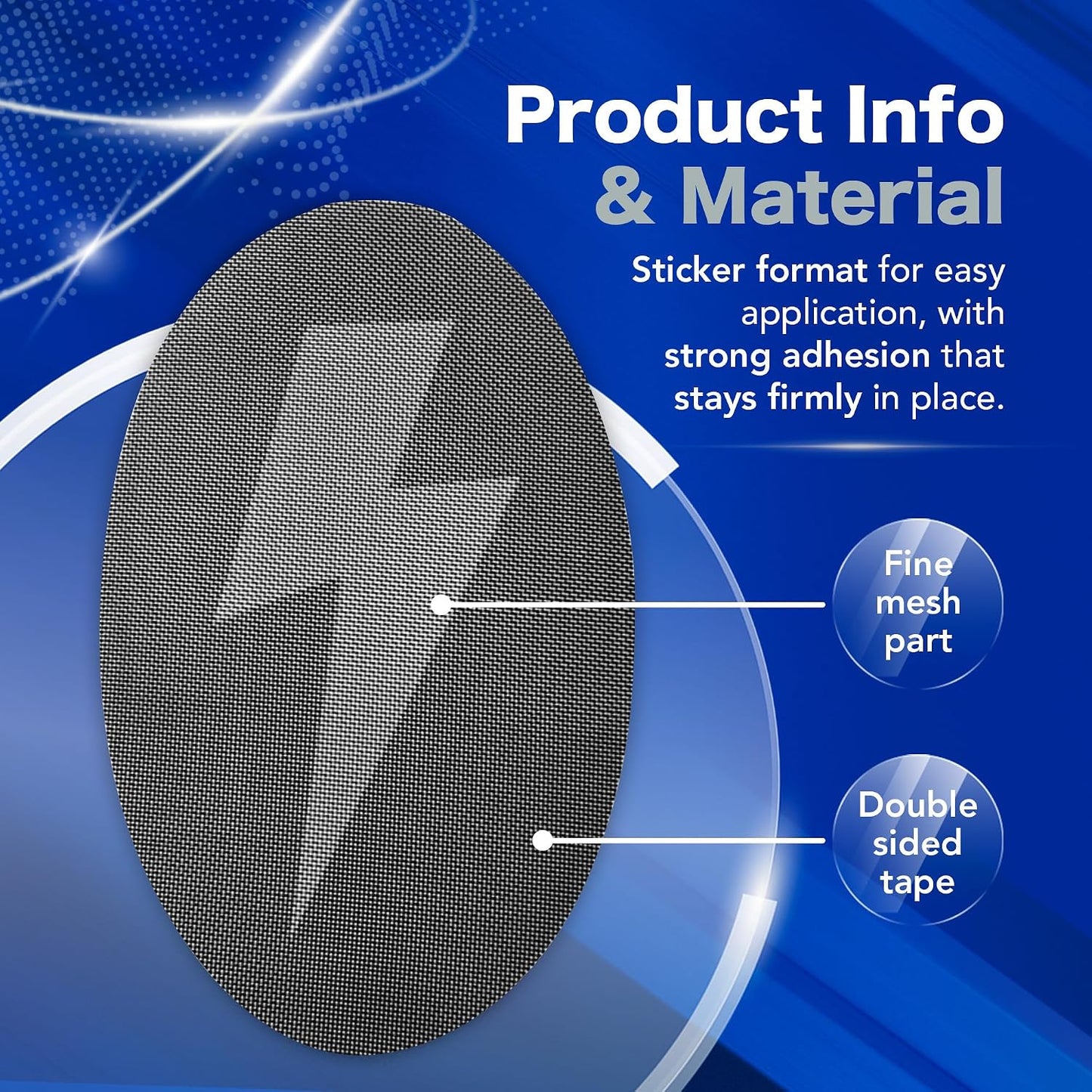 Window Screen Repair Patches Set – Strong Adhesive Mesh – 4 Shapes (Sun, Star, Moon, Lightning Bolt) – Repair Kit for Windows & Doors