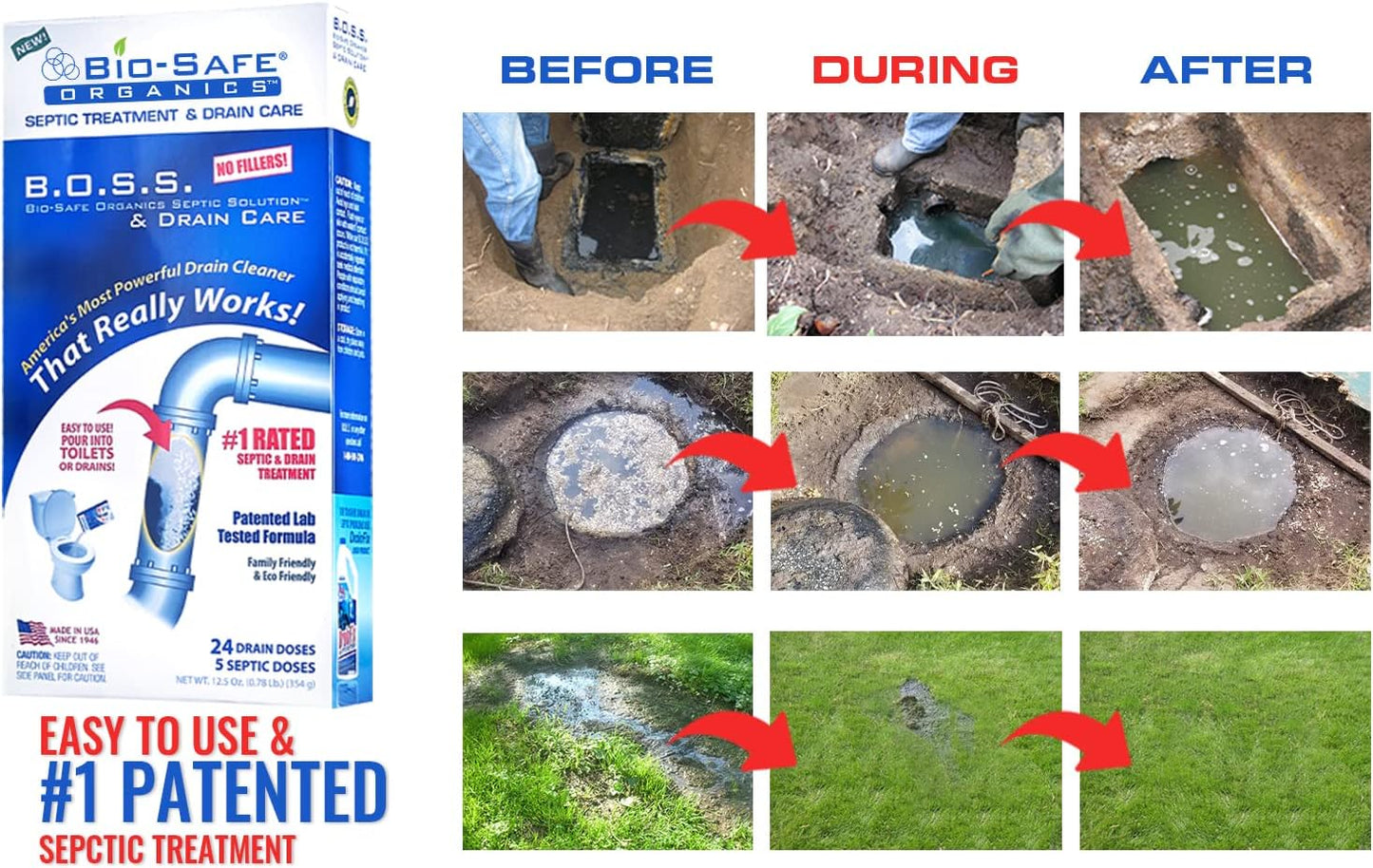 DrainFix & Septic Restorer – 32 oz Enzyme Septic Tank Treatment & Drainfield Restoration – Organic Drain Cleaner for Sewer Lines, RV & Home Plumbing – Safe for Pipes & Septic Systems