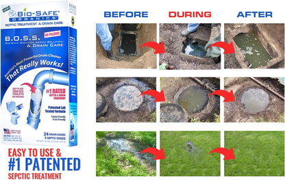 DrainFix & Septic Restorer – 32 oz Enzyme Septic Tank Treatment & Drainfield Restoration – Organic Drain Cleaner for Sewer Lines, RV & Home Plumbing – Safe for Pipes & Septic Systems