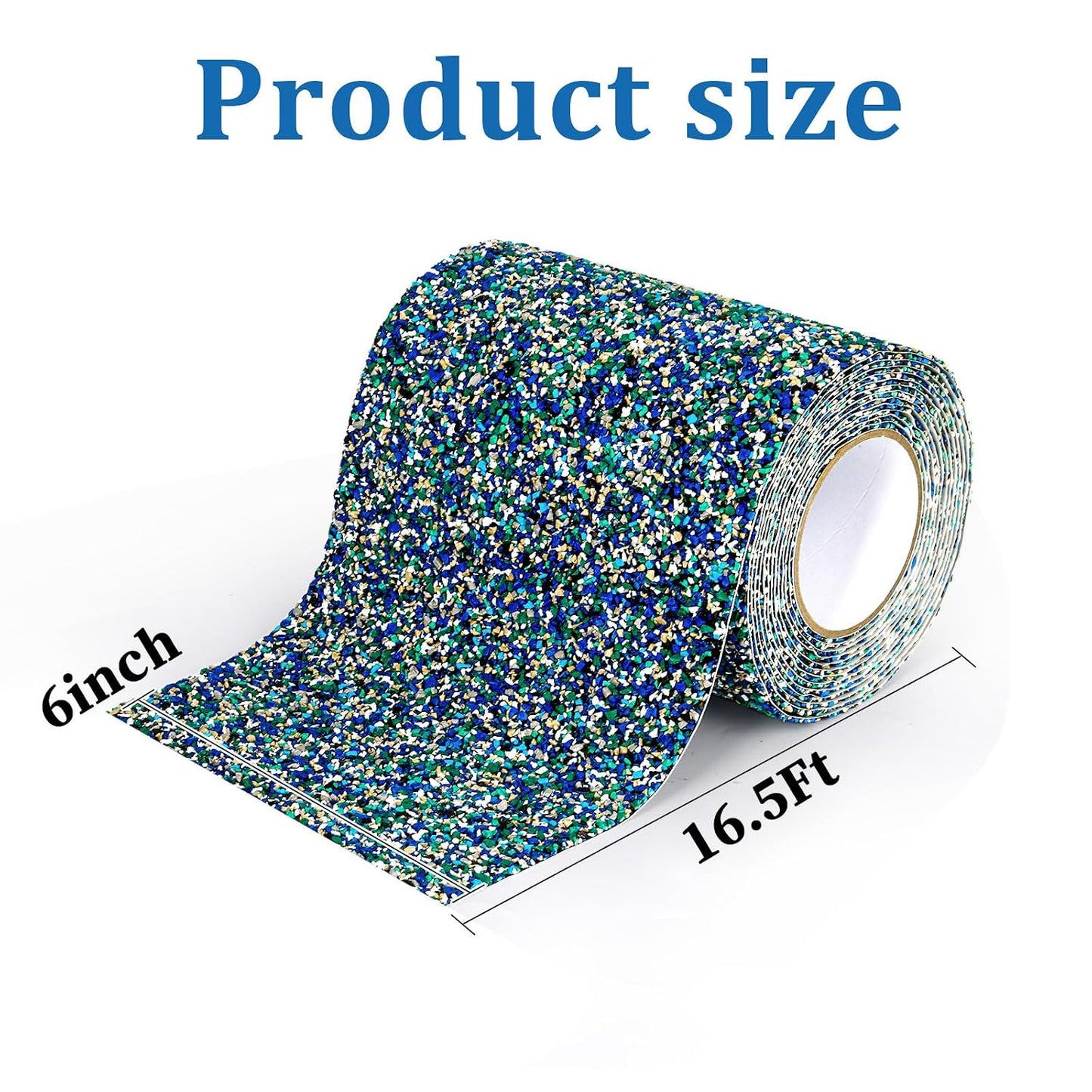 Pool Rubber Grip Tape, Anti Slip Tape 4Inch x 16.5Ft,Waterproof,Soft Satety Non-Slip Tape for Pool Stair Tread Traction,Tub,Boats,Trail,Outdoor and Indoor Use (4inch x 16.5feet)