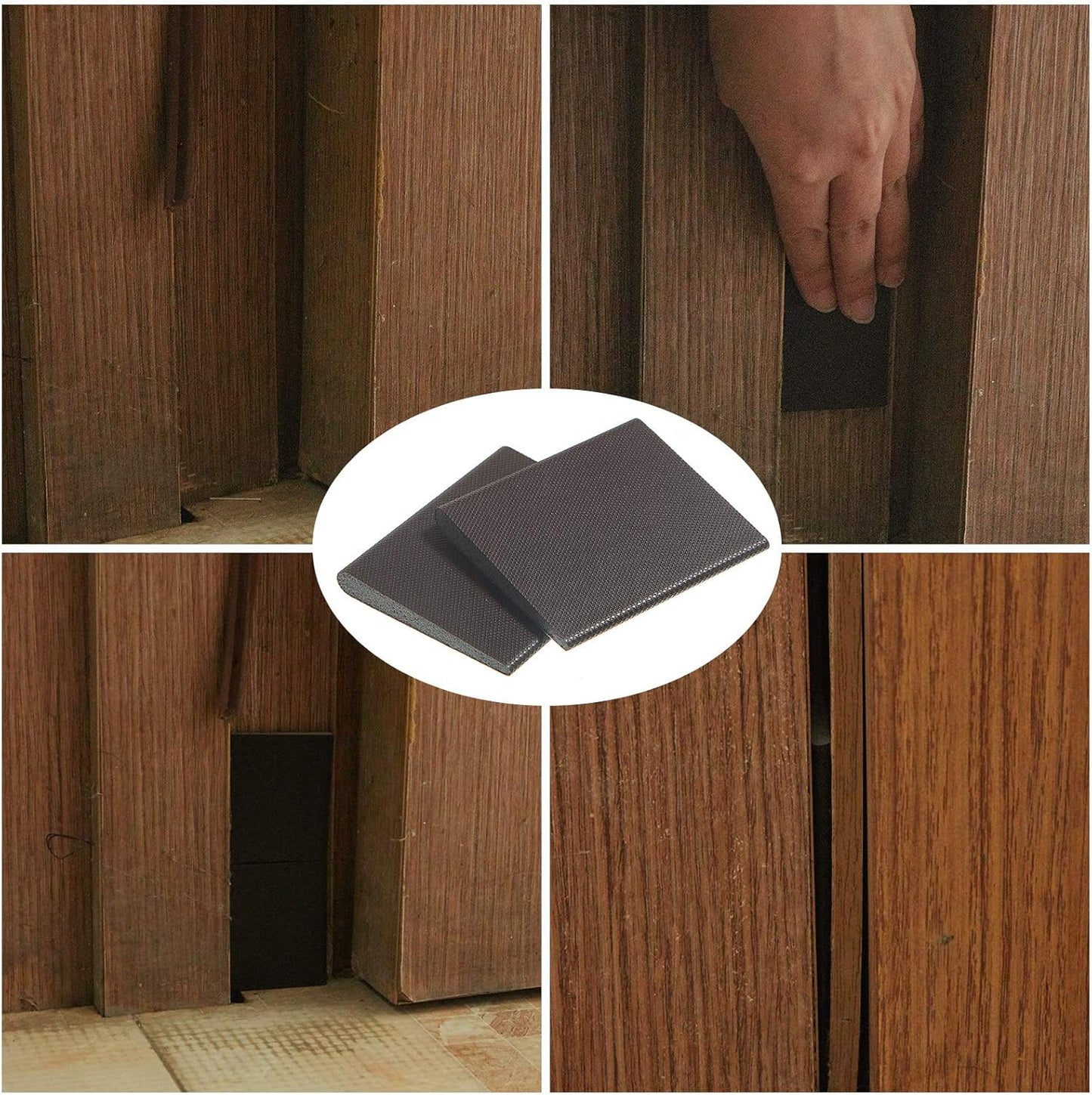 Zonon Self-Adhesive Door Corner Seals Door Weather Stripping Draft Stopper Sealing Frame Foam for Weather Protection Isolation of Noise(Traditional,White,8 Pcs)