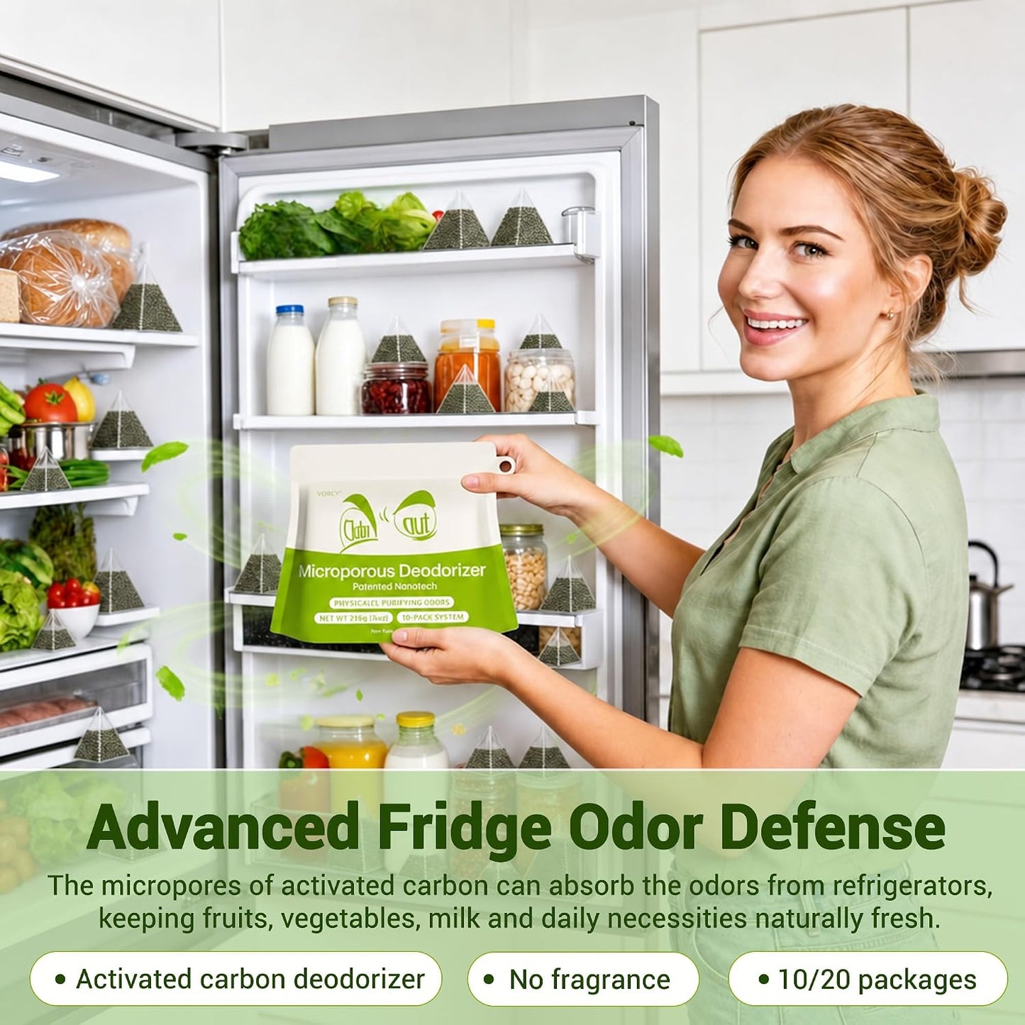 Activated Charcoal Odor Absorber 30 Pack (30 * 20g), Natural Air Purifying Bags, Refrigerator Deodorizer, Shoe & Closet Odor Eliminator, Reusable Non-Toxic Air Freshener for Home Car Basement