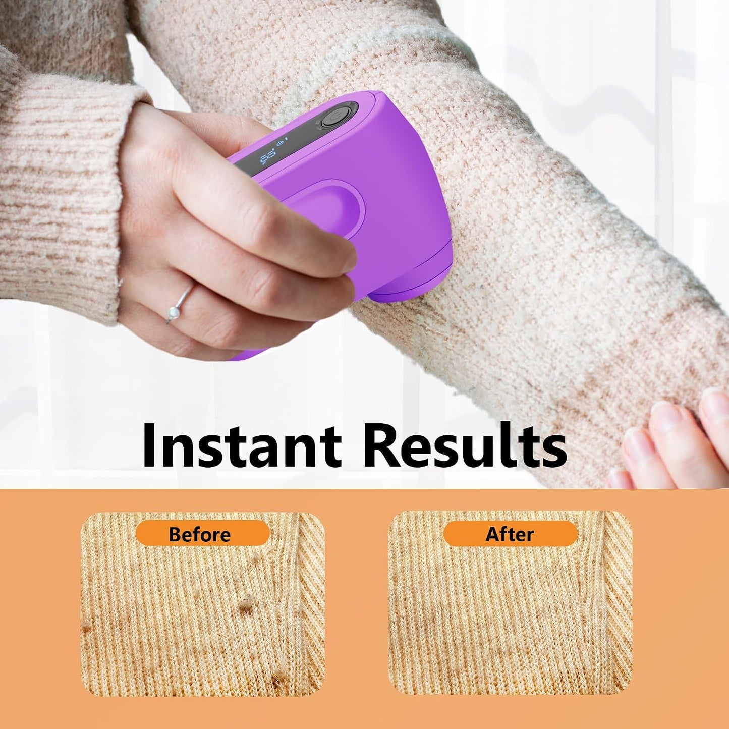 Pionix Fabric Shaver, Sweater Shavers to Remove Pilling, High-Perf Defuzzer, Rechargeable Electric Lint Shaver for Fuzz and Lint Balls from Clothing, Upholstery 2000mah Battery (Matt Grey)