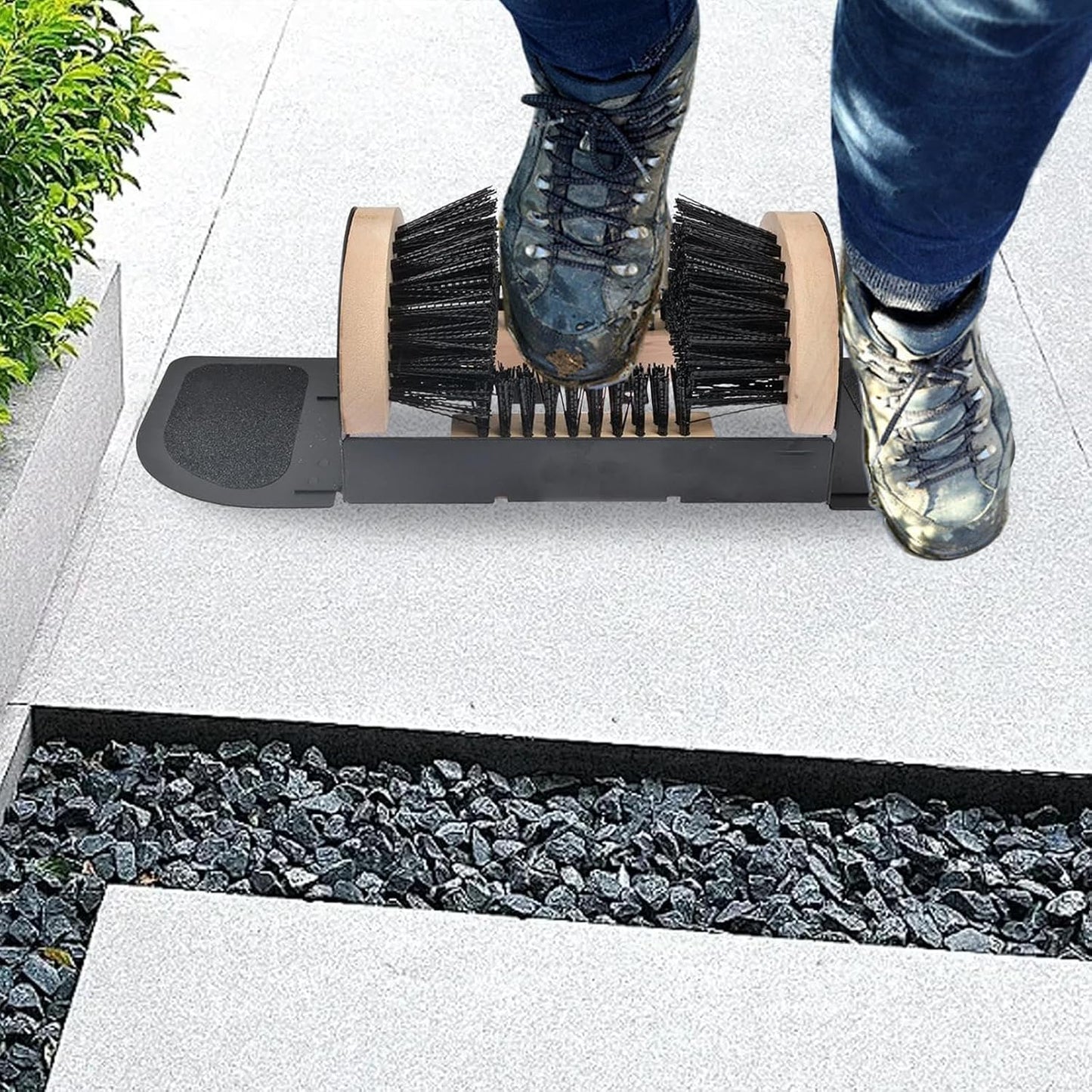 Heavy Duty Boot Scraper Brush with Mud Remover Door Step Shoe Cleaner Mat for Outside Outdoor Scrubber for Boots Wellies & Walking Shoes