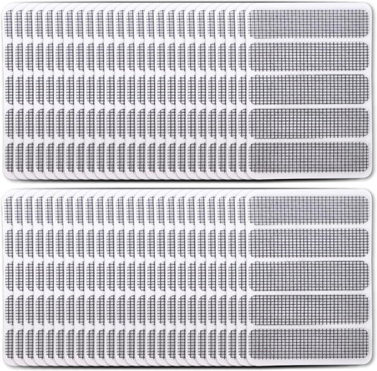 Screen Patch Repair Kit 250Pcs Waterproof Sticky Window Screen Tape Mesh for Door and Window Repair, Freely Cut Weep Hole Covers for Home