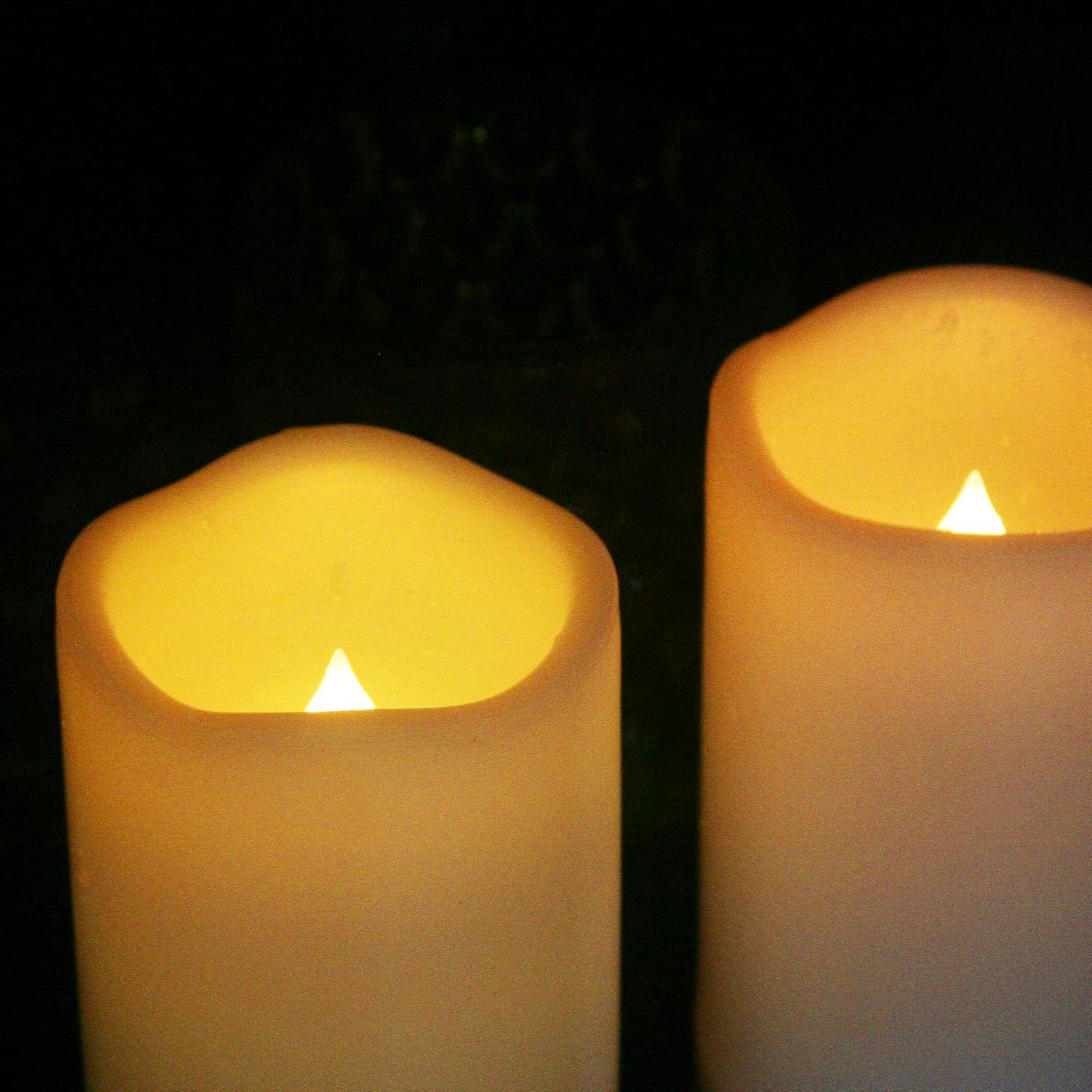 CANDLE CHOICE Waterproof Outdoor Battery Operated Flameless Candles with Remote Timer Plastic Flickering Fake Electric LED Pillars for Lantern Garden Wedding Christmas Decorations 3x4 Inches 3 PCS