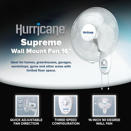 Hurricane Classic 6 Inch Clip Fan, 2 Speed Portable Desk Table Fan with Tilt, White