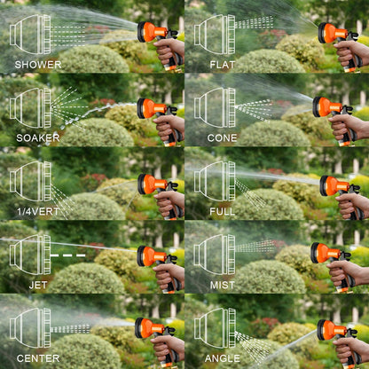 Besiter Garden Hose Nozzle Sprayer: 2 Pack 10 Watering Patterns Spray Nozzles Heavy Duty Hose Head Hose Attachment