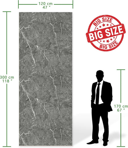 Marble Peel and Stick Waterproof Wall Paneling, 118" x 47" Carrara White Matte Finish Self-Adhesive Backsplash Tile Vinyl Wall Panel for Kitchen Bathroom Wall Decor, Covers 38.75 Sq. Ft.