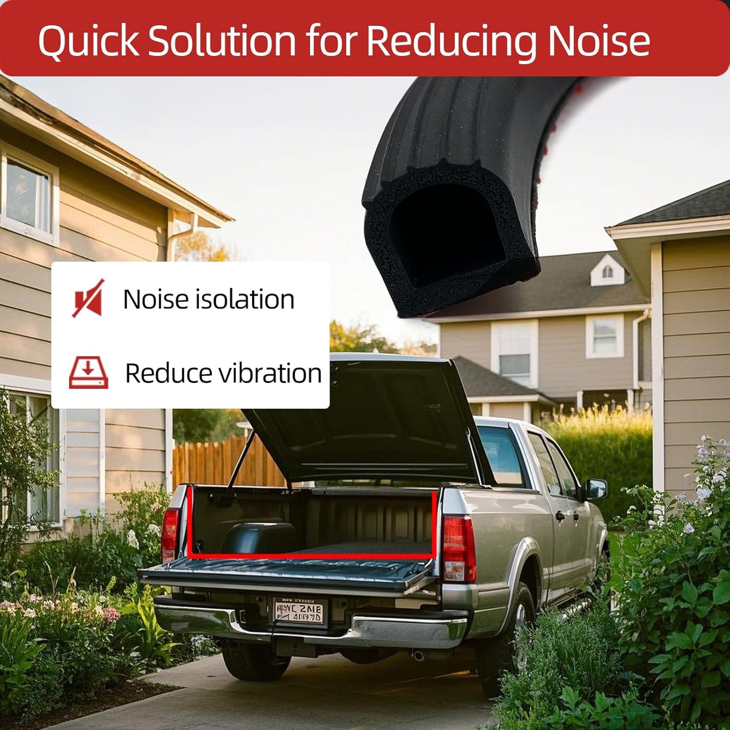 EPDM Rubber Seal Strip, Self-Adhesive D Shape Rubber Weather Stripping for RV, Boat, Auto, Truck, Marine, Garage Doors/Window and More, W:1"; H:1.1",10Ft