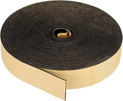 PATIKIL Foam Insulation Tape, 1-1/2" W x 1/8" t x 32.8FT Self Adhesive Weather Stripping Door Seal Strip for Door Window Air Conditioning, Black - Colors A