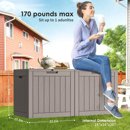 50Gal Outdoor Storage Box Anti-Theft Delivery Box Lockable Deck Box | Heavy-duty UV & weatherproof resin for secure parcel drop, patio cushion storage, garden tools & porch package organization