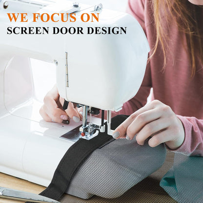 2PACK MAGZO Window&Door Screen Replacement Kit, 48''W x 99''L, with Retainer Spline (Total 65.6 FT) and Press-Fit Roller Tool, Scratch-Proof Polyester, Mesh Roll Repair for Patio, Pet Friendly, Grey