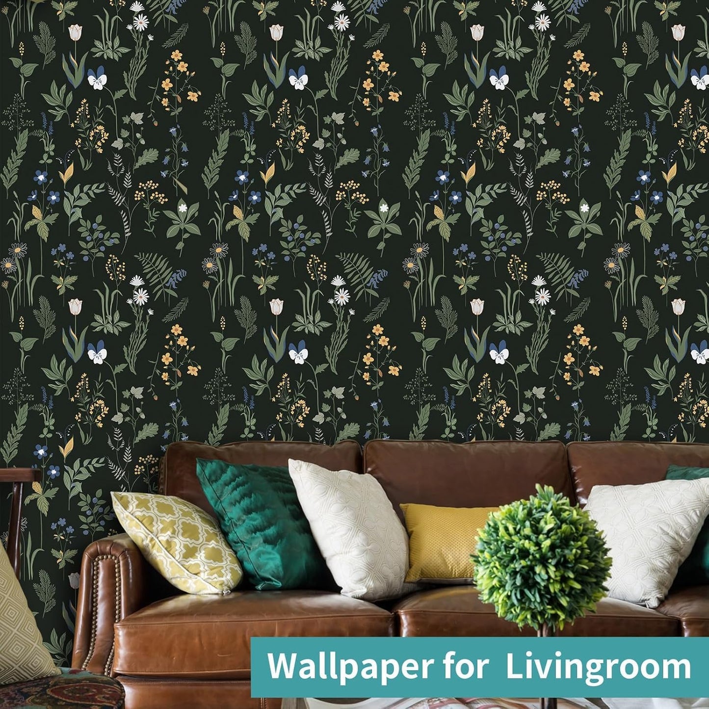 Removable Peel and Stick Wallpaper Boho 17.5 x 118 in Floral for Bedroom Bathroom Easy Peel Off Stick on Wallpaper Contact Paper Renter Friendly Wall Paper