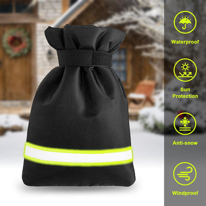 Outdoor Faucet Covers for Winter Freeze Protection 2Pack, 5.9" W x 8.25" H Heavy Duty Waterproof Insulated Spigot Covers for Outside Taps & Hose Bibs, Frost Proof, Easy Install (Black)