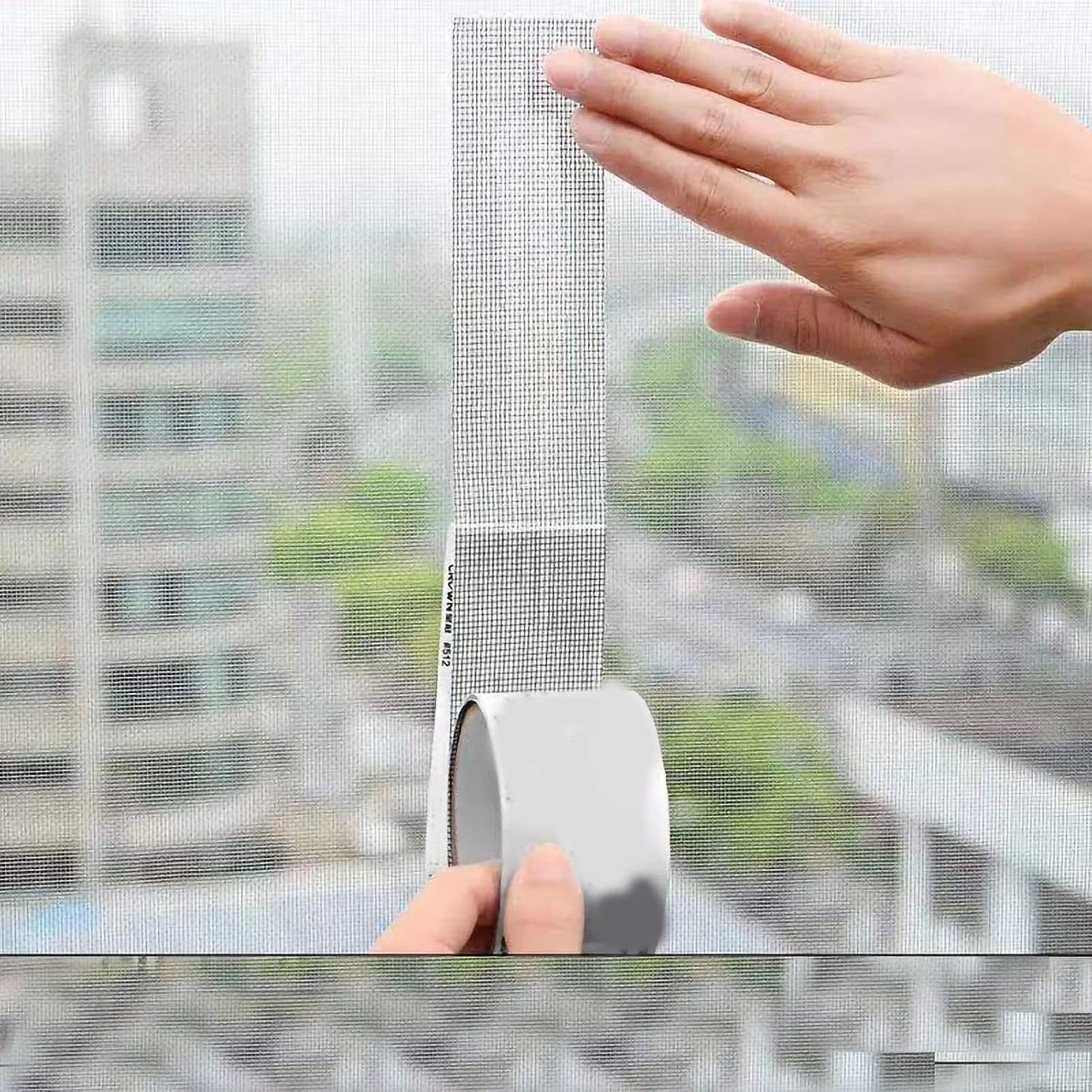 Screen Repair Tape, Window Screen Repair Tape Self Adhesive Screen Tape Mesh Repair Window Screen Tape Fine Mesh Screen Patches for Windows Doors (White)