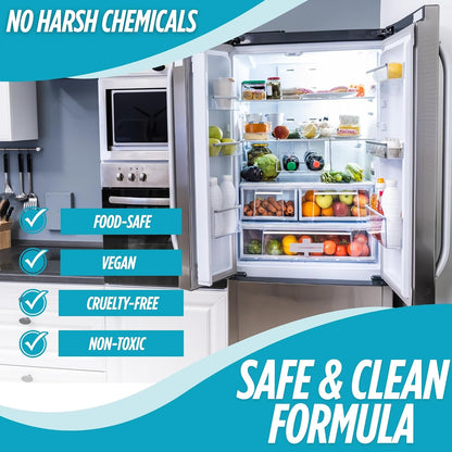Oh Yuk Fridge Cleaner – Cleans Inside Refrigerator for Spotless, Food-Contact Safe Surfaces | Biodegradable, Vegan, Cruelty-Free | Effortlessly Lifts Sticky Messes & Dried-On Food | Spray Bottle