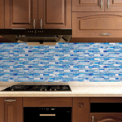 36 Sheets of Self Adhesive Marble Tile Wall Tiles Vinyl Sticker | 9.68 x 4.72in Water Resistant, Easy to Stick and Peel off, Suitable for DIY Decoration on Ceilings and Walls (Black)
