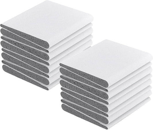 wugongshan 16 Pcs Door Corner Seals, Weather Stripping Draft Stopper Self-Adhesive, Exterior Door Jamb Frame Seal Foam for Draft Weather Protection, Isolation of Noise, Corner Seal