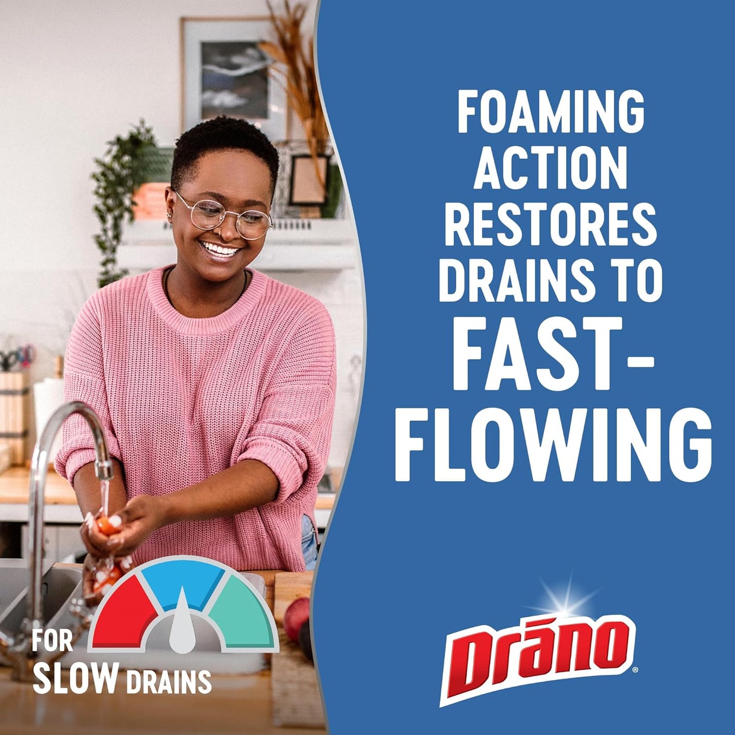 Drano EarlyAction Foamer, Drain Clog Remover & Cleaner, Unclogs Hair, Grease, Soap & Slow Drains, Removes Sources of Odor, Safe for Septic, Pipes, Garbage Disposals, Showers & Sinks, 17 Fl Oz