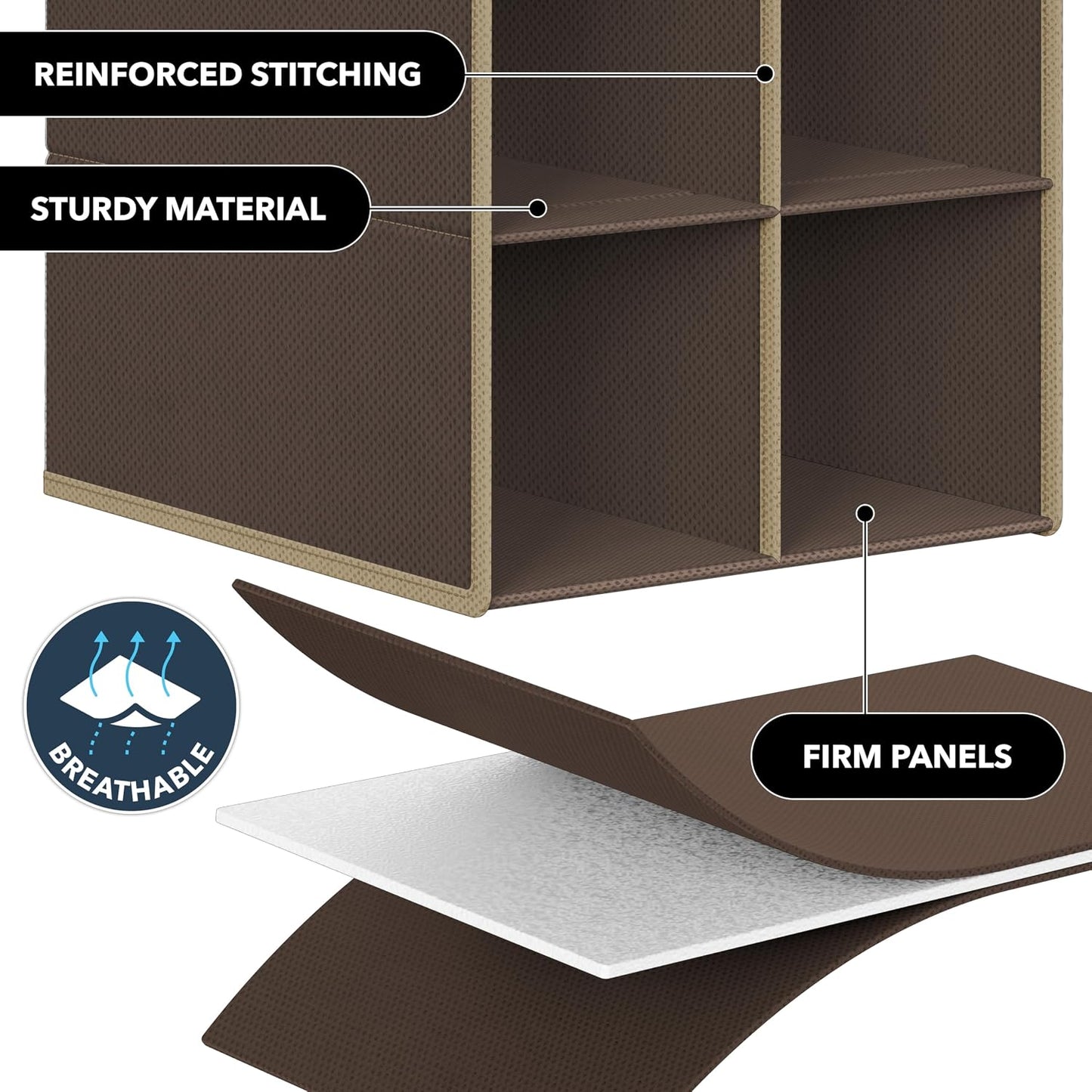 Simple Houseware 20 Section Shelves Hanging Shoes Organizer Holder for Closet, Gray