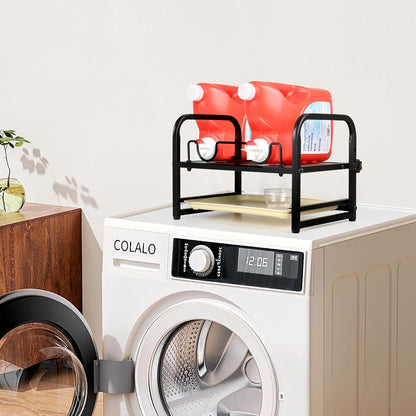 Laundry Detergent Holder & Laundry Detergent Soap Dispenser - Liquid Laundry Detergent Organizer with Drip Tray & Adjustable Tilting Board, for Laundry Room Organization and Storage,Black