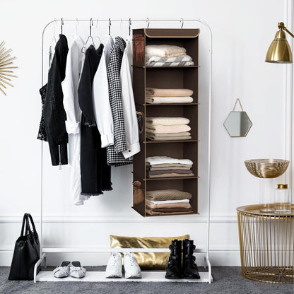 Simple Houseware 6 Shelf Hanging Closet Organizer, Gray