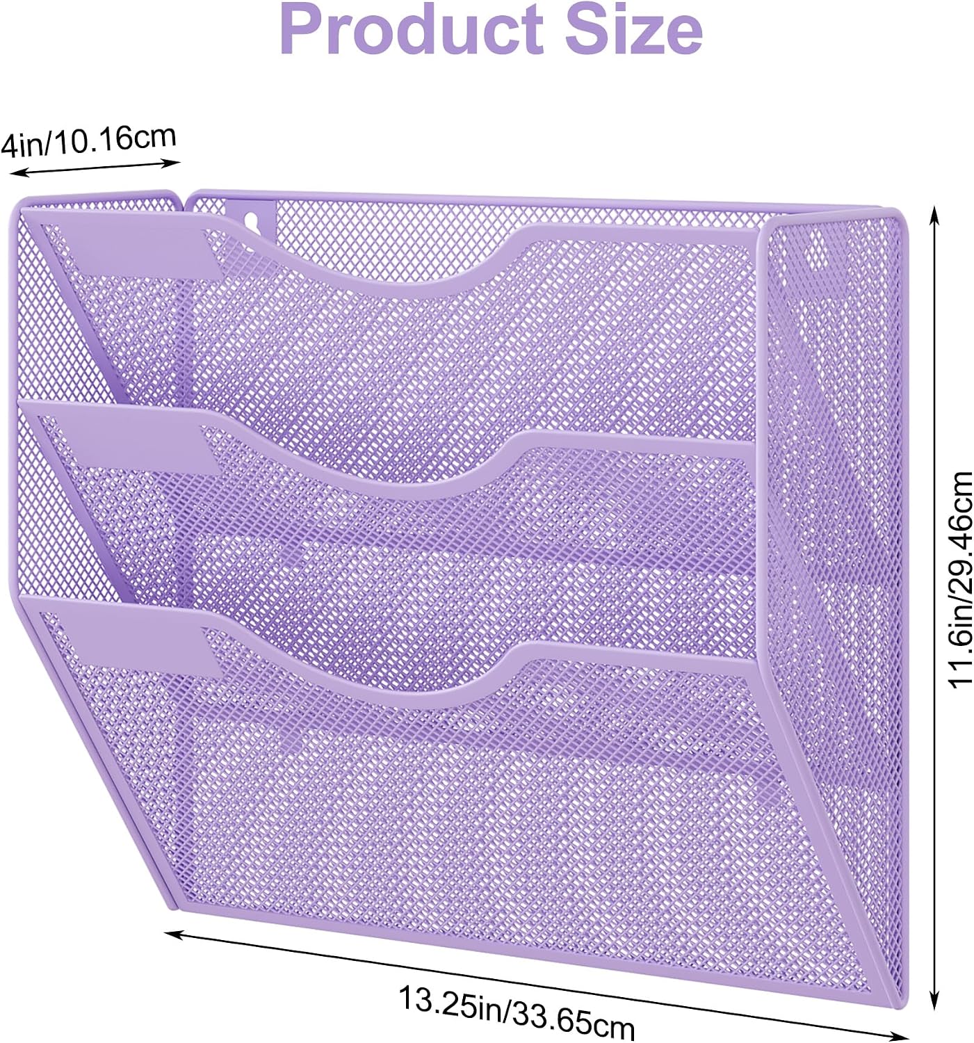 EasyPAG 5 Pocket Mesh Wall File Organizer with Key Hooks, Hanging Paper Folder Holder with Classify Label, Vertical Wall Mount Mail Organizer for Office Home Classroom, Black