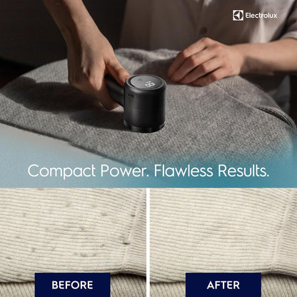 Electrolux Rechargeable Fabric Shaver | Compact Travel Lint Remover for Clothes & Furniture | Eliminates Fuzz & Pilling | 3-Speed Electric Lint Shaver with Type-C Fast Charging Port - Blue