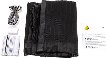 Duck Brand Hands-Free Magnetic Screen Door for Standard Width Door - Mesh Patio Door and Bug Screen with Magnets - 39 x 86 Inches, Black