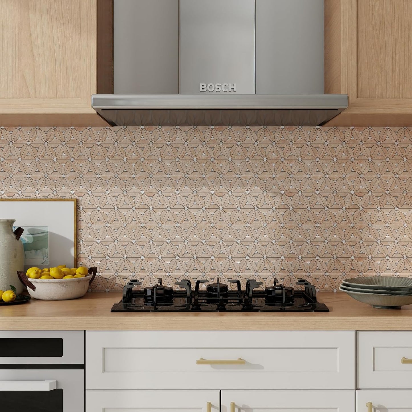 Peel and Stick Backsplash Tile, 10 Sheets Waterproof PVC Wall Tiles for Kitchen Bathroom, Thick Self Adhesive Stick on Backsplash, Covers 9.67 Sq.Ft