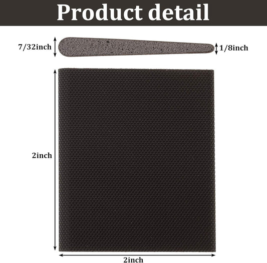 Jetec 14 Pieces Door Corner Seals Self Adhesive Exterior Door Frame Seal Weather Stripping Corner Pad Foam Draft Stopper Gap Filler Bottom for Weather Protection, Isolation of Noise(Black and White)