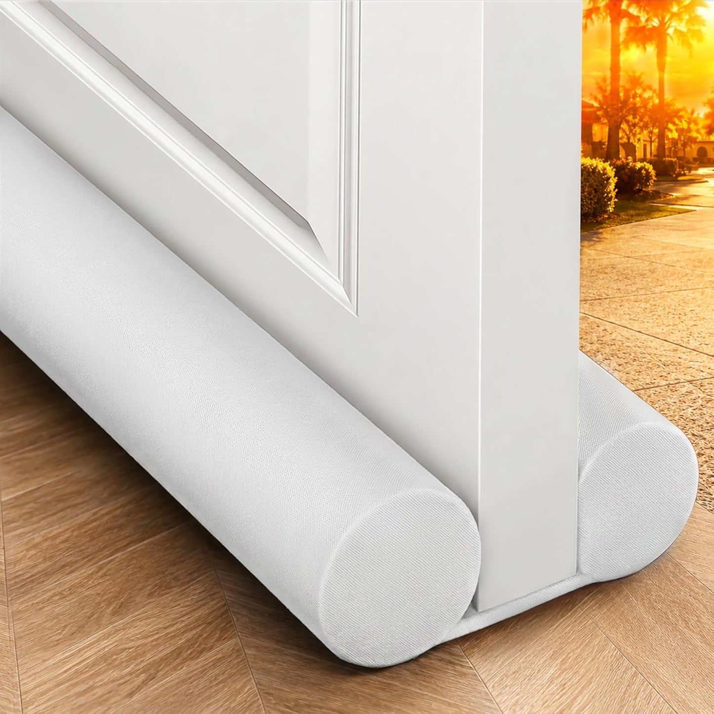 MAXTID Under Door Draft Stopper for Bottom of Doors 38" Black Door Blocker Noise ReducerLight Cold Air Guard Breeze Sound Proof Door Sweep Weather Stripping Door Seal Insulation Strip Gap Filler